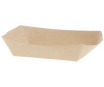 Eco Tray 1/2 lb Natural SBS Paperboard Food Tray - 5:L x 3 1/4"W x 1 1/3"H