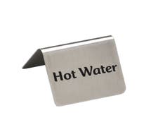 HUBERT Stainless Steel Beverage Tent "Hot Water" - 2 1/2"W x 2"D x 2 3/16"H