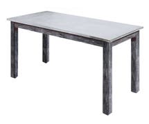 Galvanized Top Table Rustic Grey 40"L x 30"D x 32"H