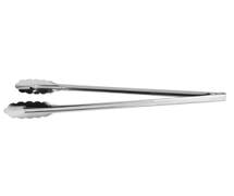 Hubert Stainless Steel Scalloped Hinged Tong - 15 83/100"L
