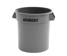Hubert 32 gal Grey Plastic Commercial Trash Receptacle - 22 3/4"Dia x 27 3/4"H