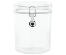 HUBERT Round 57 Oz Clear Polystyrene Canister - 5"Dia x 7 1/2"H
