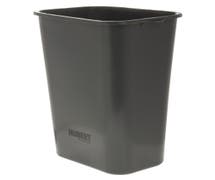 HUBERT 41 qt Grey Plastic Pinch'm Waste Basket - 15 1/4"L x 11"W x 20"H