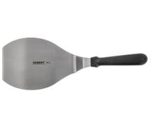 Hubert Stainless Steel Pancake Spatula with Black Polypropylene Handle - 7 1/2"L Blade