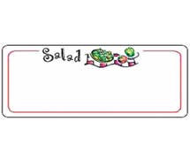 Expressly HUBERT White 12-Up Laser Labels Imprinted "Salad" - 3 1/2"L x 1 5/8"H