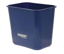 HUBERT 28 qt Recycle Blue Plastic Pinch'm Waste Basket - 14 1/2"L x 10 1/2"W x 15 1/2"H