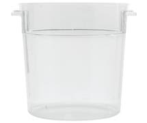 HUBERT 22 qt Round Clear Plastic Food Container - 13 3/4"Dia x 15"D