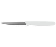 HUBERT Stainless Steel Paring Knife with White Polypropylene Handle - 3 1/2"L Blade