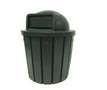 HUBERT 42 gal Green Granite Plastic Indoor/Outdoor Trash Receptacle - 25"Dia x 29"H