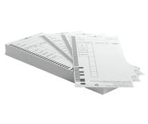Pyramid 5000 Auto Totaling Time Clock Paper Time Card Pack - 9"L x 3 1/2"H