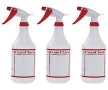 Hubert 32 oz Clear Plastic Imprinted Spray Bottles With Embossed Scale - 3 3/8"Dia x 12 1/2"H