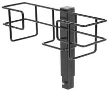 Hubert Black Wire Disposable Glove Box Holder For Modular PPE And Sanitizer Floorstand - 10 3/10"L x 2 7/10"H