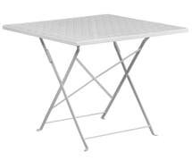 Flash Furniture Rain Flower Outdoor Table, White - 28"L x 28"W x 28"H
