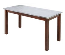 Galvanized Top Table Mahogany 40"L x 30"D x 32"H