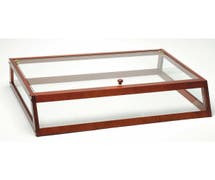 Expressly Hubert Mahogany Wood and Glass Bakery Display Case - 28"L x 20"W x 8"H