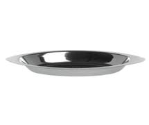 HUBERT 8 oz Oval Stainless Steel Au Gratin Dish