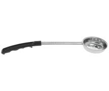 Hubert 4 oz Stainless Steel Perforated Portion Control Server with Black Plastic Handle