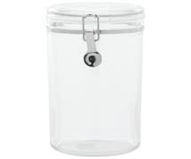 HUBERT Round 71 Oz Clear Polystyrene Canister - 5"Dia x 9"H