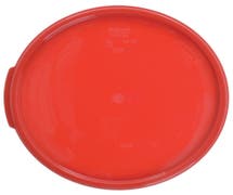 HUBERT 6 and 8 qt Red Plastic Round Container Lid - 9"Dia