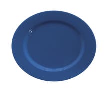 HUBERT Wide Rim Blue Melamine Dinner Plate - 9"Dia