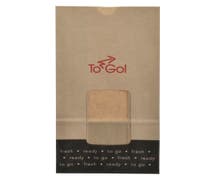 4 lb EcoCraft ToGO! Black and Red Hot Meal Bag With Window - 5"L x 3"W x 9 5/8"H
