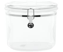 HUBERT Round 152 Oz Clear Polystyrene Canister - 8"Dia x 8"H