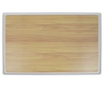 Expressly HUBERT Faux Light Wood Melamine Tray with White Border - 17 3/5"L x 13"W