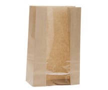 C-Thru 4 lb Kraft Bakery Bags - 5"L x 3"D x 9 1/2"H