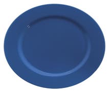 HUBERT Wide Rim Blue Melamine Dinner Plate - 10 1/2"Dia