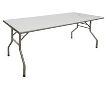 Hubert Rectangular Stainless Steel Folding Table - 72"L x 30"W x 30 3/5"H