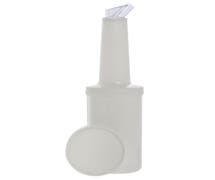 HUBERT 0.5 L White Plastic Pour Bottle With Lid, Neck And Spout