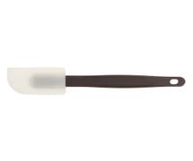 Hubert White Silicone Hi-Temp Spatula with Brown Fiberglass Infused Handle - 10 1/2"L x 2"W