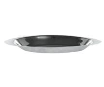 Hubert 15 oz Oval Stainless Steel Au Gratin Dish