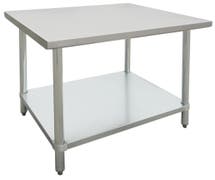 Hubert Stainless Steel Work Table Flat Top With Half-Square Edge - 36"L x 30"W x 34"H