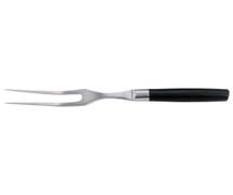 HUBERT Stainless Steel Carving Fork with Black Santoprene Handle - 7"L Blade