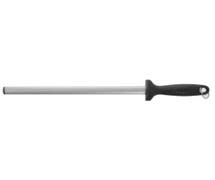 HUBERT Steel Alloy Regular Cut Knife Steel with Black Polypropylene Handle - 10"L