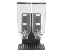 HUBERT 2 Container Cereal Dispenser with Stand - 9 3/16"L x 8 1/8"W x 17 3/16"H