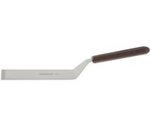 HUBERT Stainless Steel High-Heat Square Edge Turner with Brown Polypropylene Handle - 6"L x 3"W Blade
