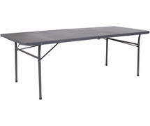 Flash Furniture 30''W x 72''L Bi-Fold Dark Gray Plastic Folding Table