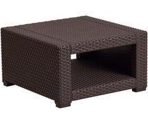 Flash Furniture DAD-SF1-S-GG Chocolate Brown Faux Rattan End Table