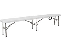 Flash Furniture 11''W x 72"L Bi-Fold Granite White Folding Bench