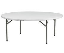 Flash Furniture DAD-YCZ-154-GW-GG 60" Round Granite White Plastic Folding Table 
