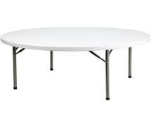 Flash Furniture DAD-YCZ-180R-GW-GG 72" Round Granite White Plastic Folding Table 