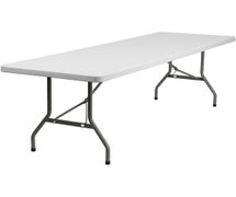 Flash Furniture DAD-YCZ-244-GW-GG 30"Wx96"D Granite White Plastic Folding Table 