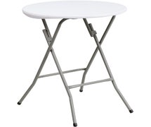 Flash Furniture DAD-YCZ-80R-1-SM-GW-GG 24" Round Granite White Plastic Folding Table 