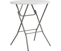 Flash Furniture DAD-YCZ-80R-2-BAR-GW-GG 32" Round Granite White Plastic Bar Height Folding Table 