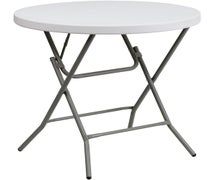Flash Furniture DAD-YCZ-80R-GW-GG 32" Round Granite White Plastic Folding Table 