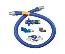 Dormont 16100KITCFS60 1 IN ID, 60 IN Length Moveable Gas Connector Kit, Connector, Quick Disconnect Valve Combo, Swivel
