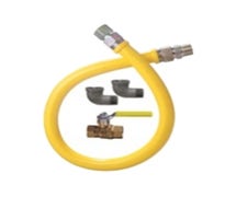 Dormont 16100NPKIT48 1 IN ID, 48 IN Length, Stationary Gas Connector Kit, Connector, Full Port Valve, 2 Elbows