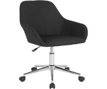 Flash Furniture DS-8012LB-BLK-F-GG Home and Office Mid-Back Chair in Black Fabric